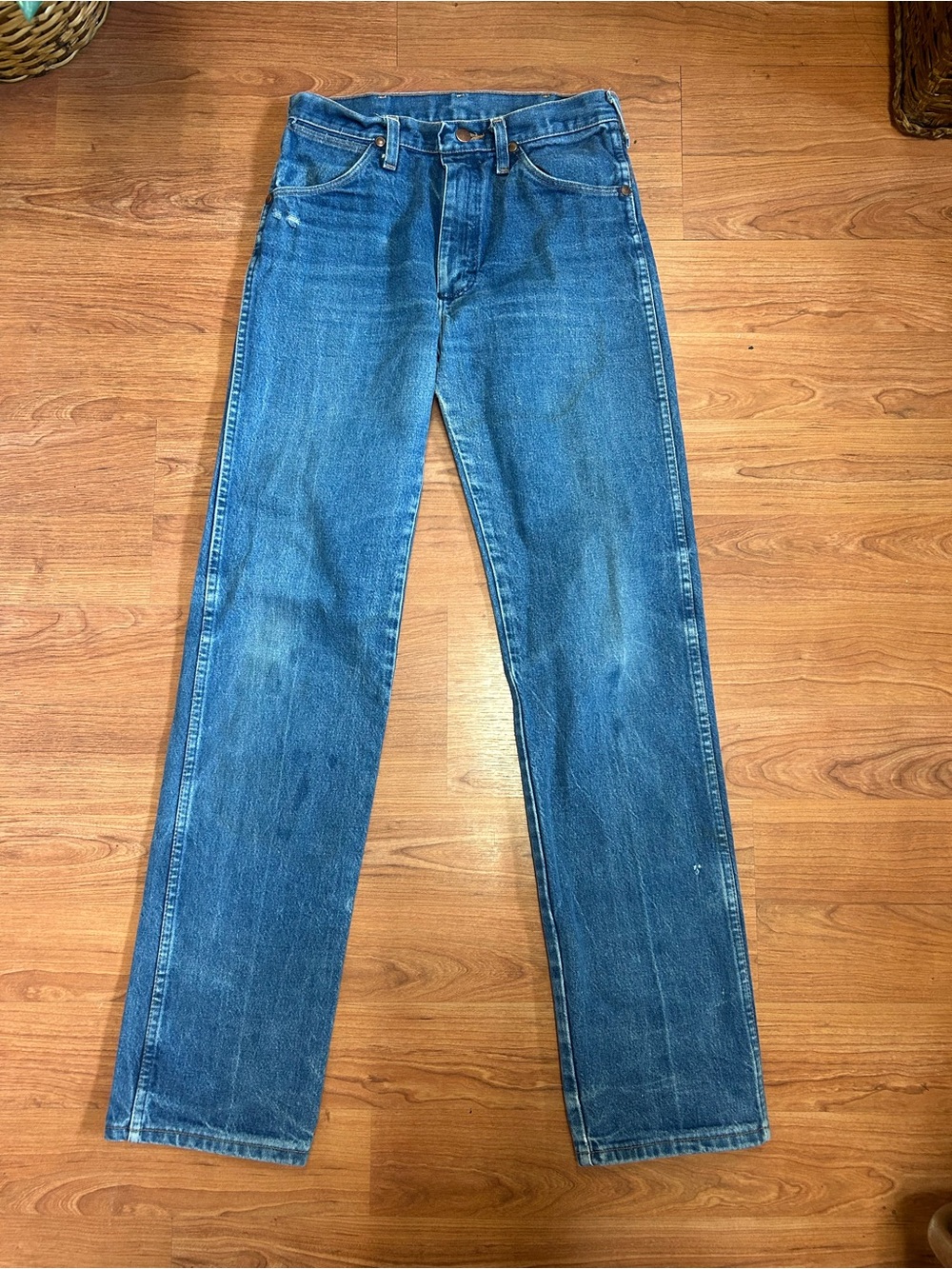 Vintage 80S Wrangler Blue Jeans Size 29x34 Made in USA